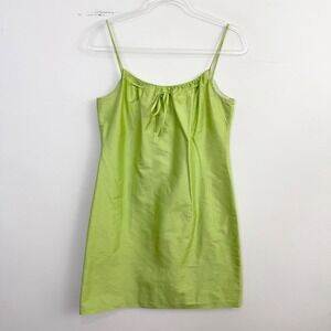 Geronimo by Stephen Dieronnimo Silk Taffeta Lime Green Mini Dress Size 8